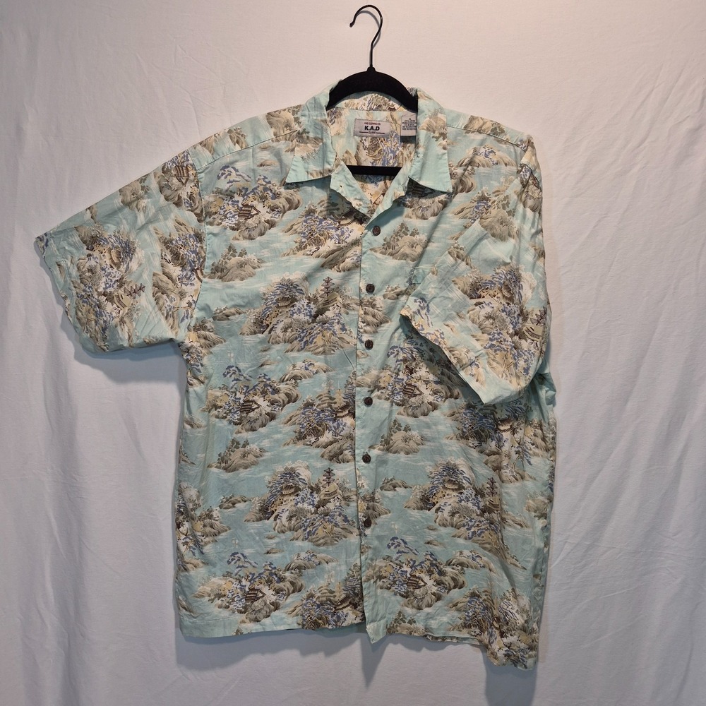 Vintage KAD Hawaiian Mens XL Tropical Island Vibes Resort Wear Vacation Core Dad